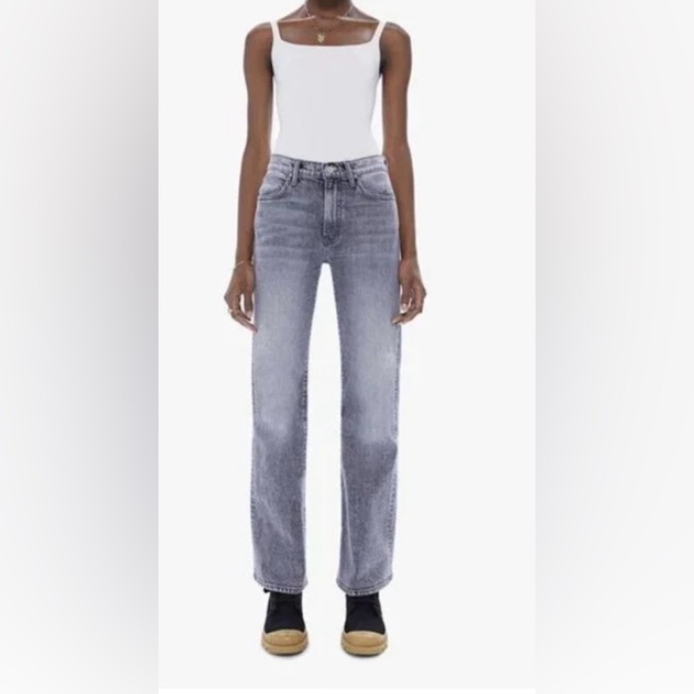 Mother The Kick It Straight Leg Jeans in Shadow Dancing